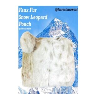 SNOW LEOPARD FAUX FUR SMALL BAG